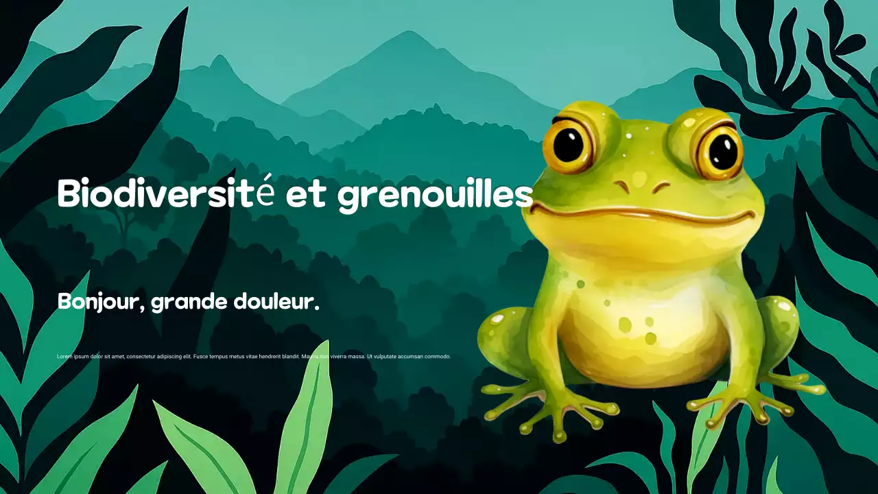 Présentation artistique verte sur la biodiversité