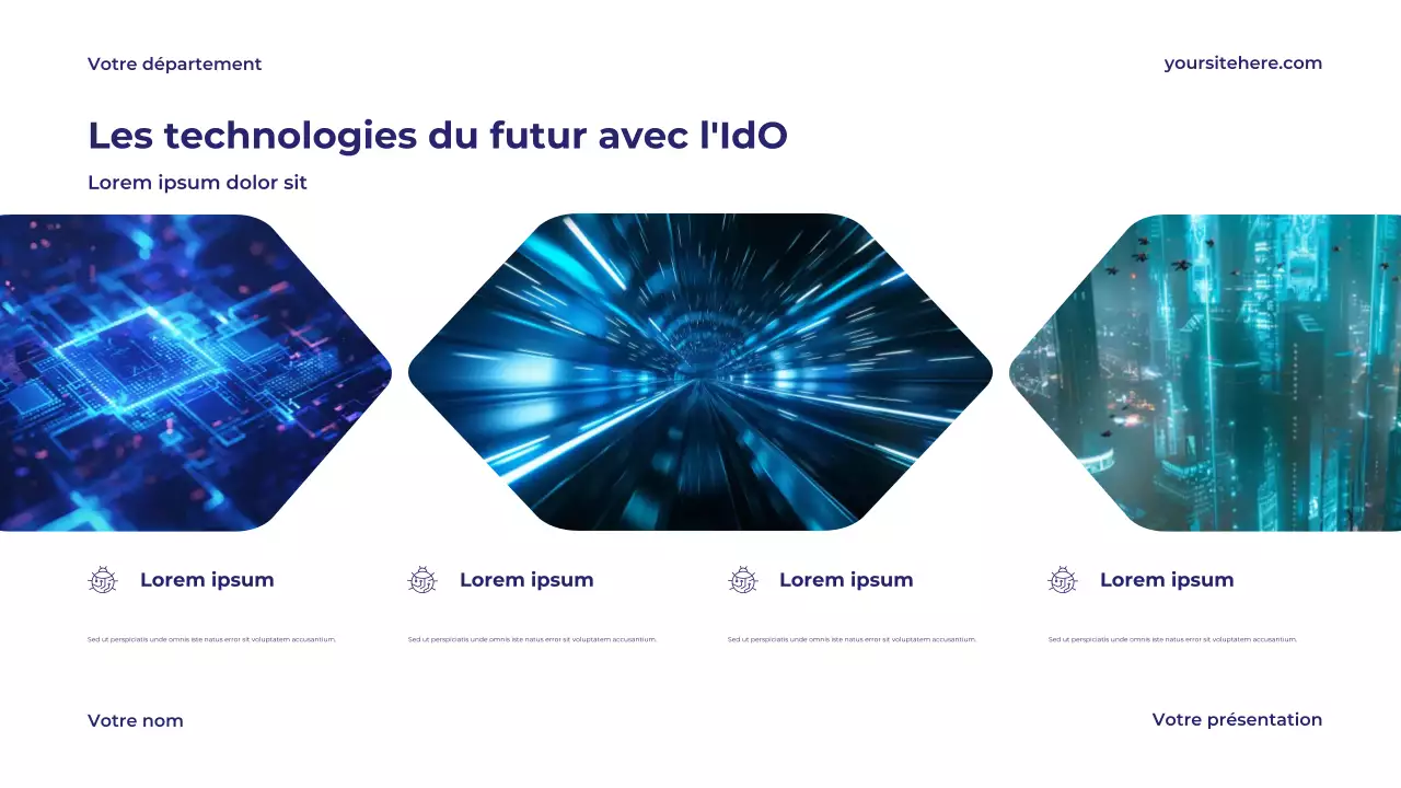 Présentation de la technologie moderne bleue