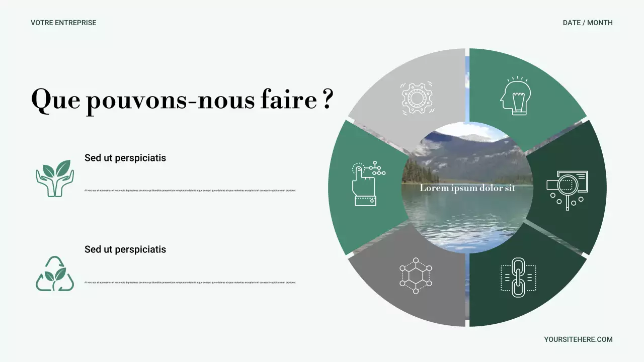 Présentation de la nature minimaliste verte