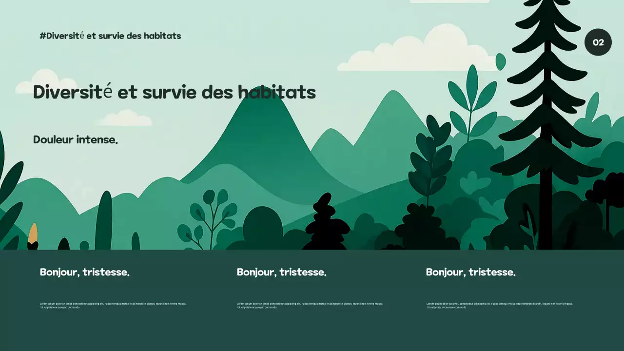 Présentation artistique verte sur la biodiversité