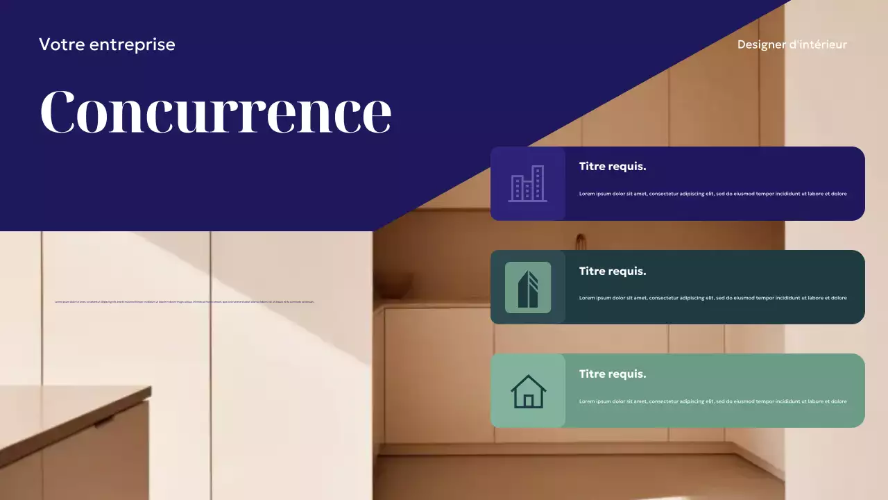 Présentation de la décoration intérieure moderne de la marine