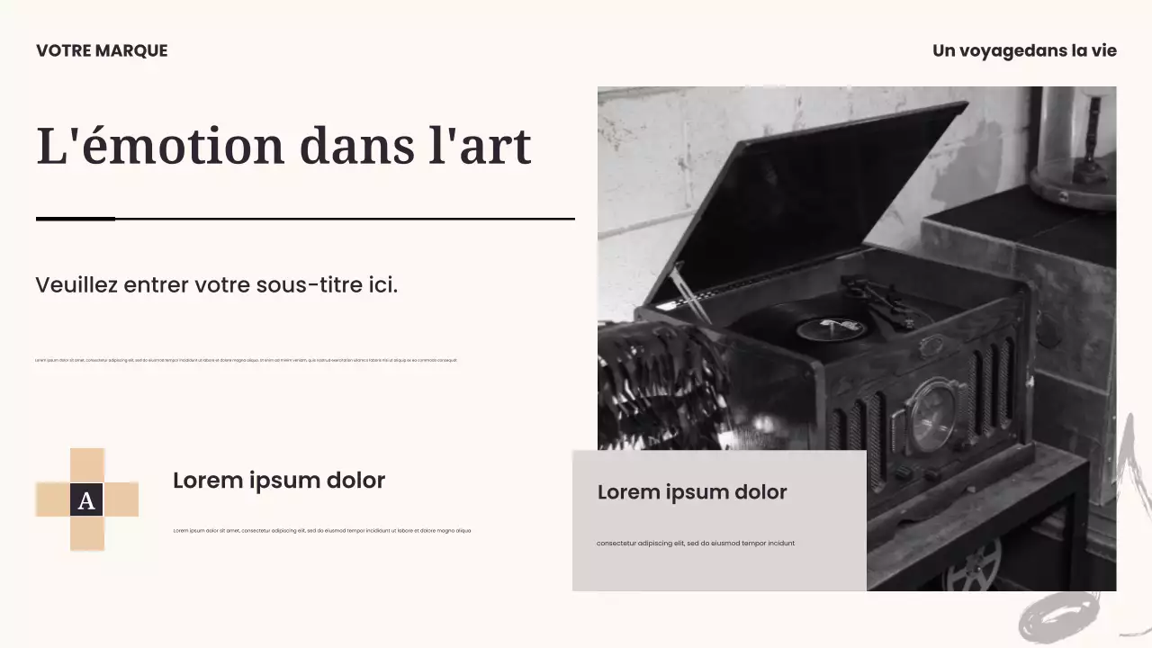 Présentation de musique moderne Black and Blue