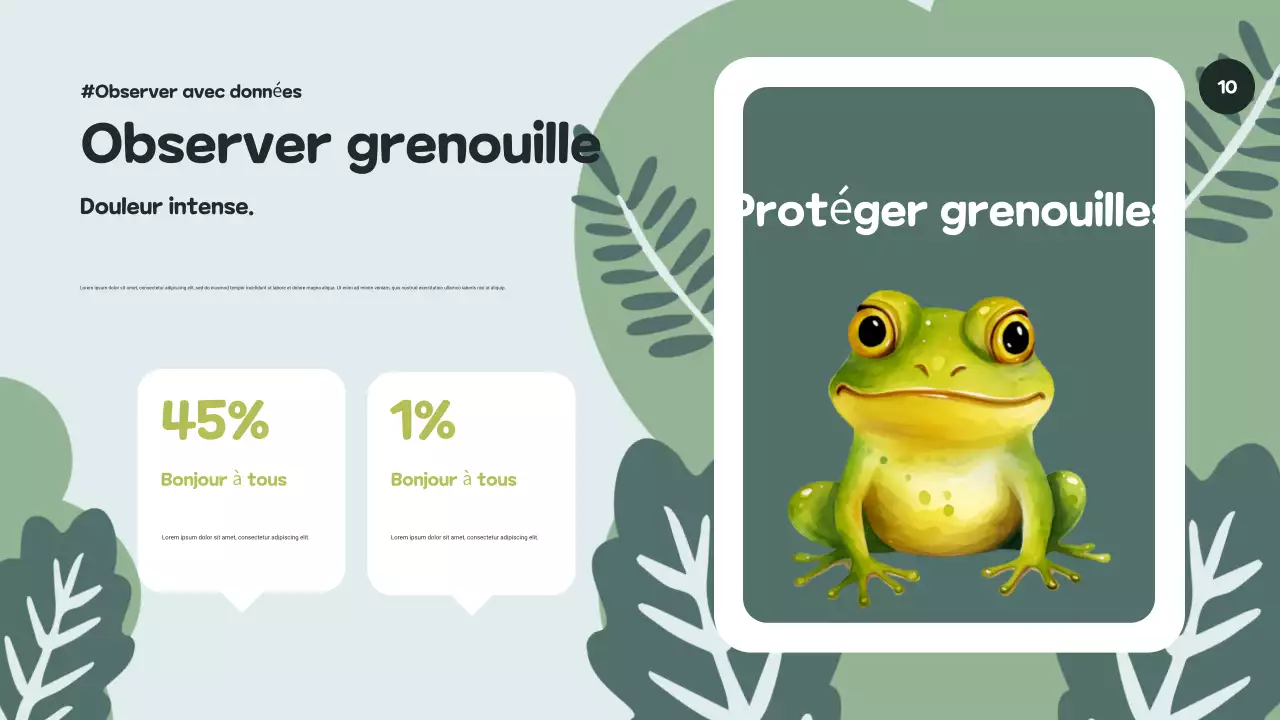 Présentation artistique verte sur la biodiversité