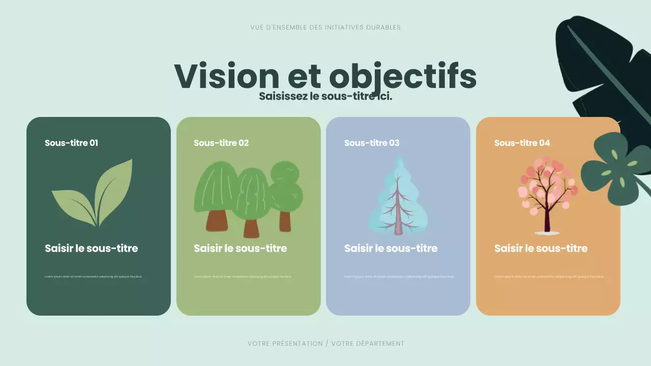 Présentation sur la durabilité verte et moderne