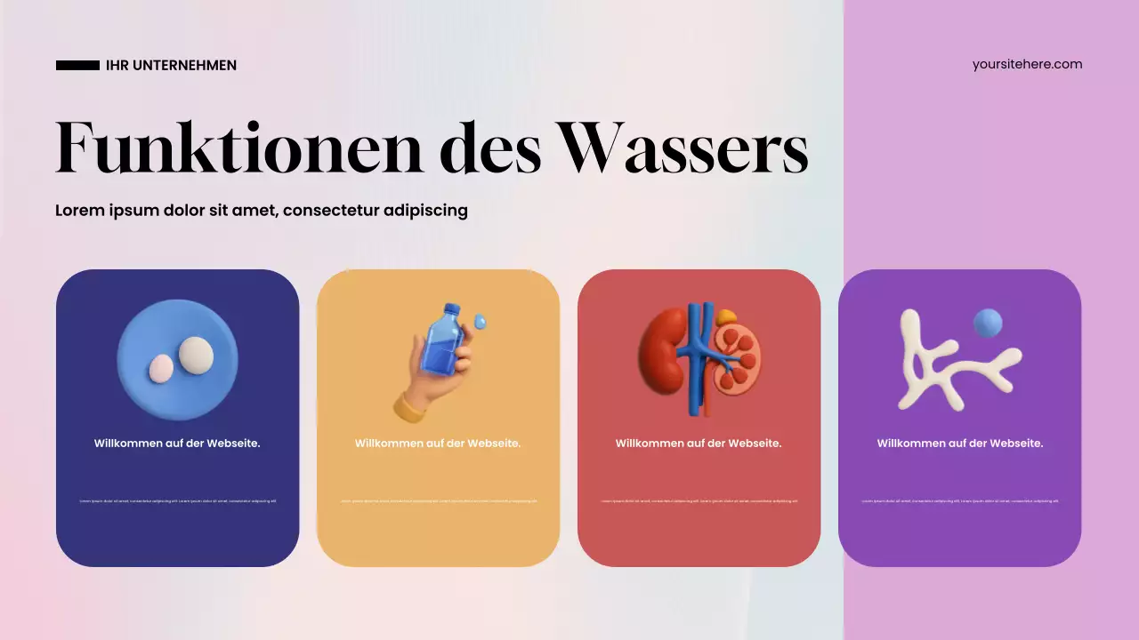 Blaues modernes Wasser Präsentation