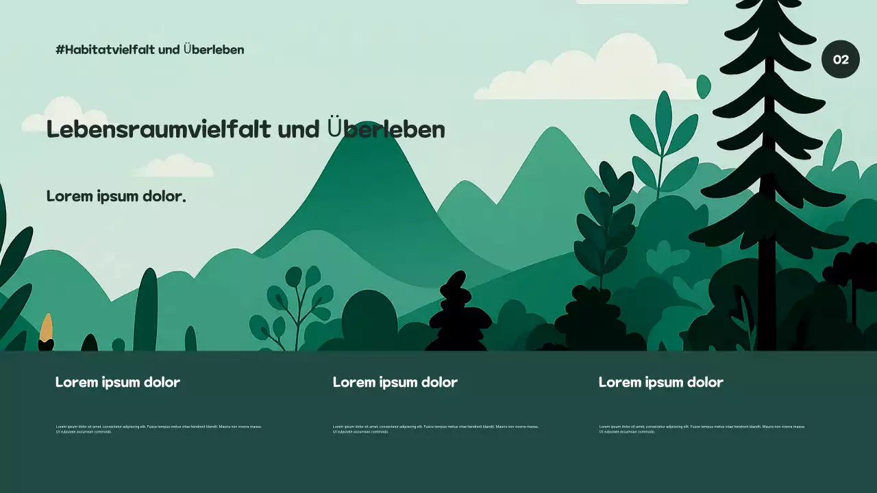 Grüne künstlerische Biodiversitätspräsentation