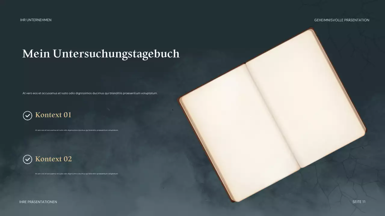 Teal Mysterious Präsentation