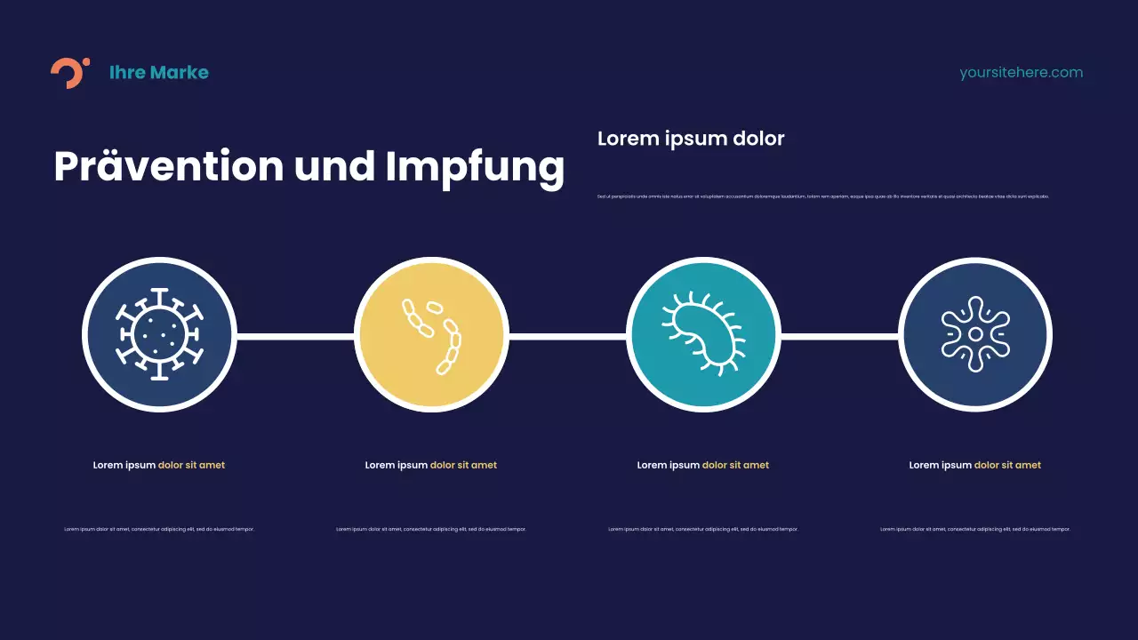 Blaue abstrakte Krankheit Präsentation