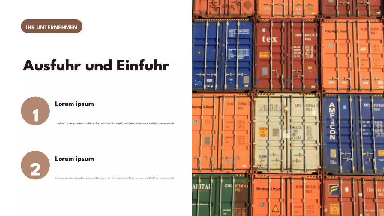 Braune Retro-Handelspräsentation