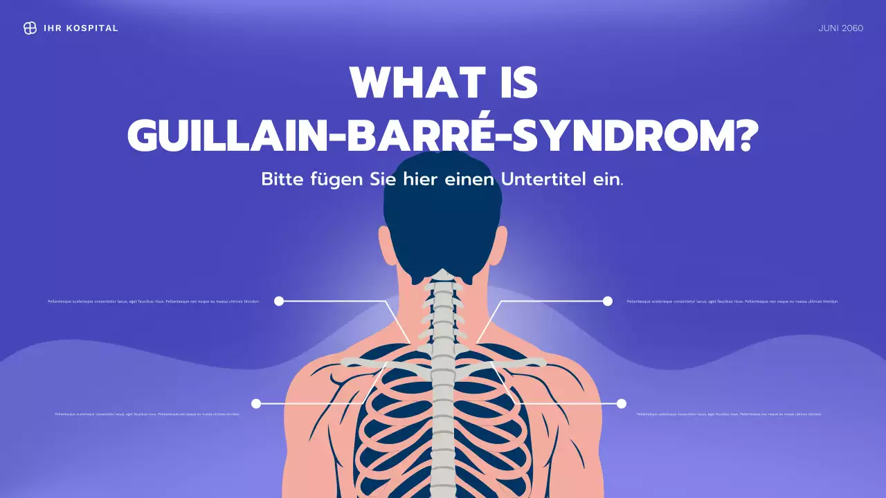 Blaue moderne Gesundheitsinformationspräsentation