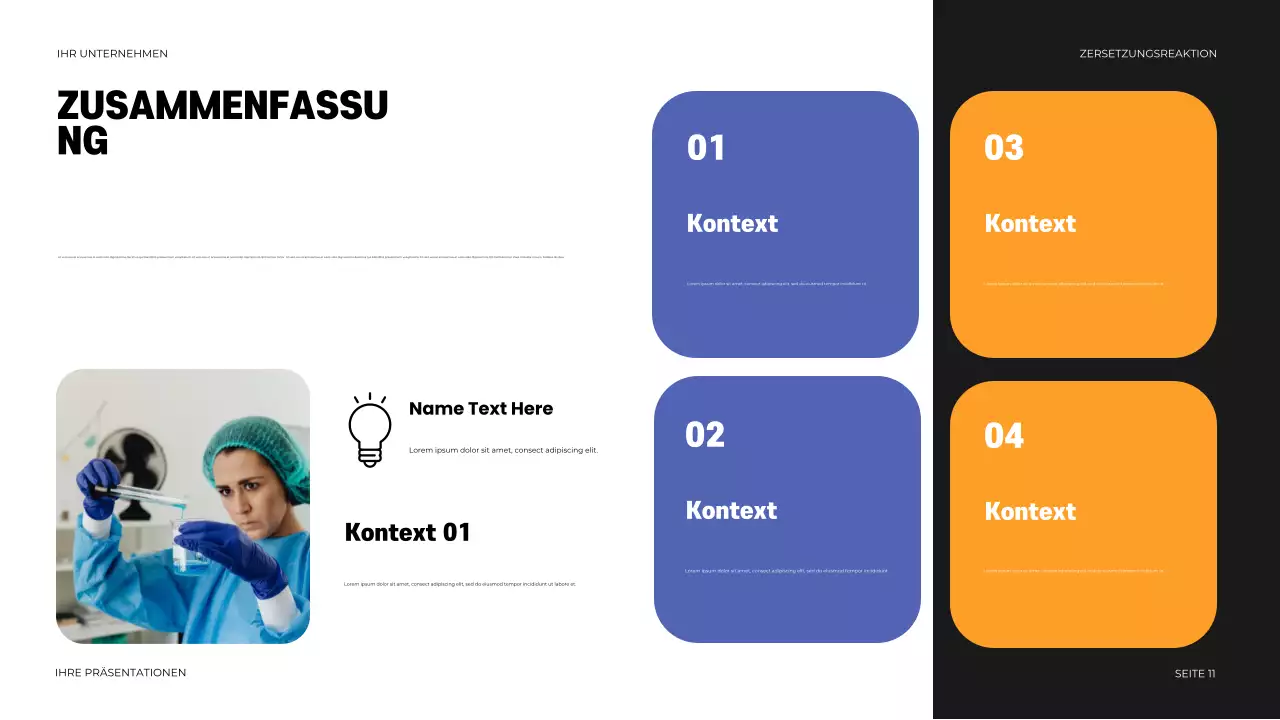 Schwarze Moderne Chemie Präsentation