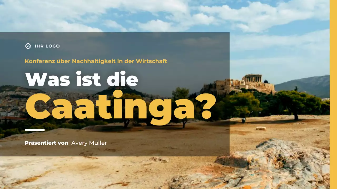 Gelbe moderne Business-Konferenzpräsentation