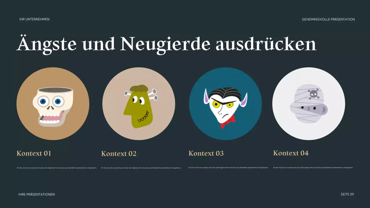 Teal Mysterious Präsentation