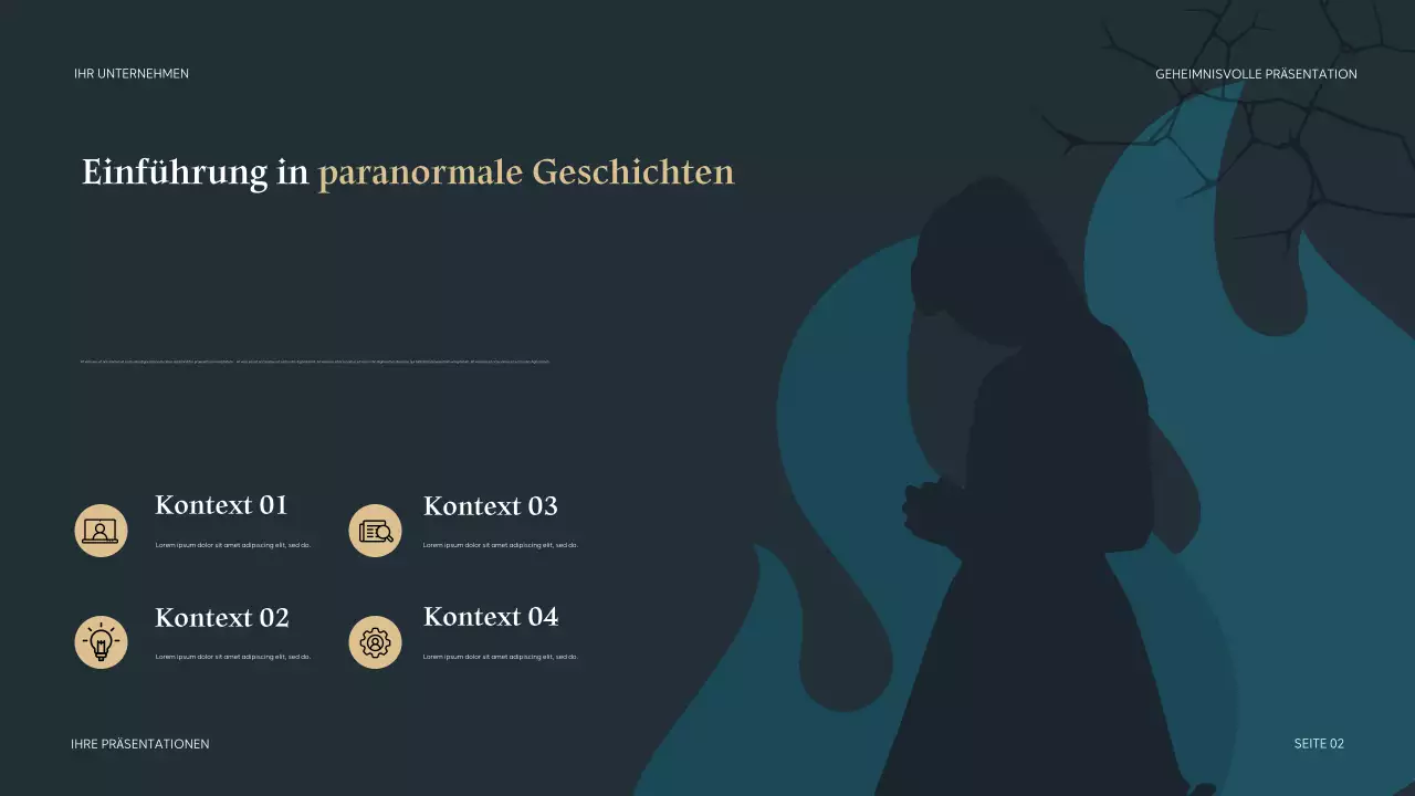 Teal Mysterious Präsentation