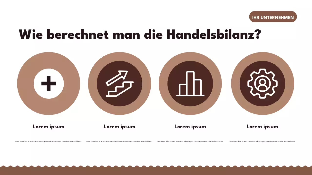 Braune Retro-Handelspräsentation