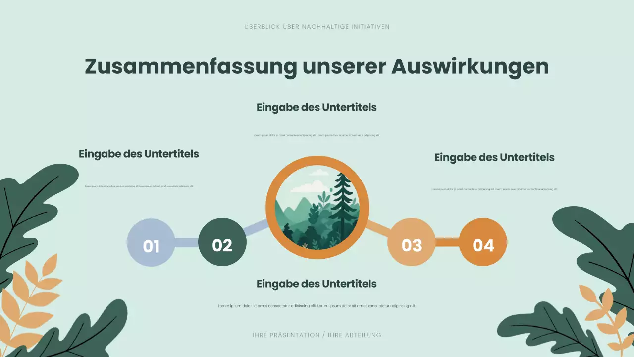 Grüne, moderne Nachhaltigkeitspräsentation