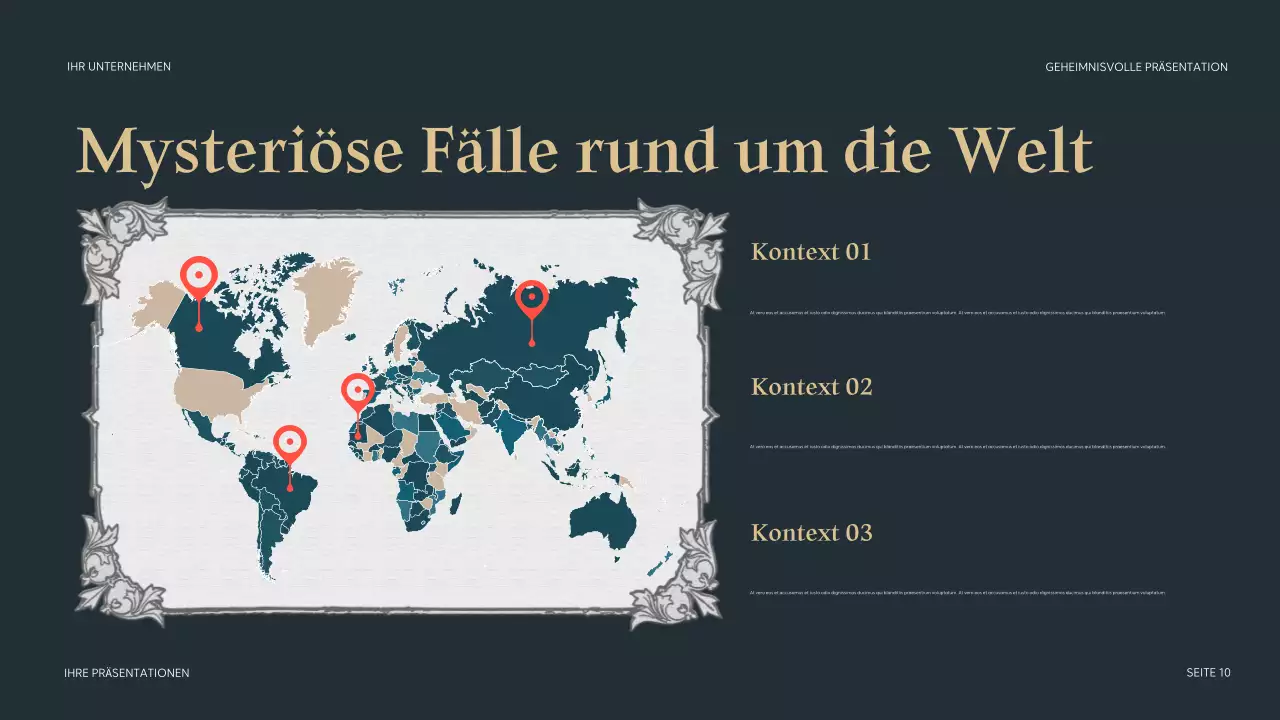 Teal Mysterious Präsentation