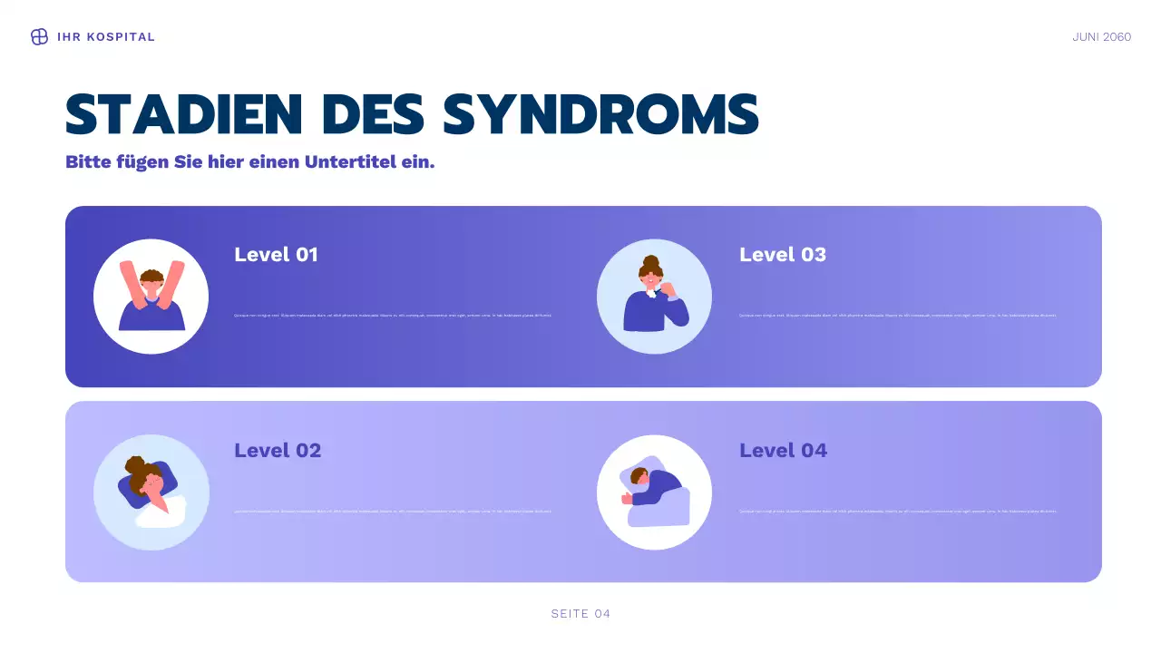 Blaue moderne Gesundheitsinformationspräsentation