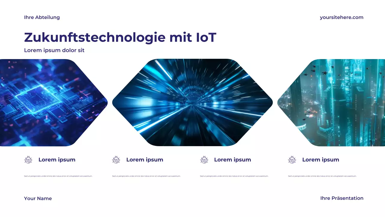 Blaue Moderne Technologie Präsentation