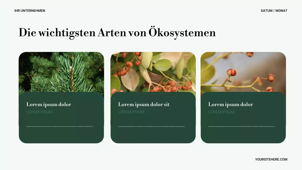 Grüne Minimale Natur Präsentation