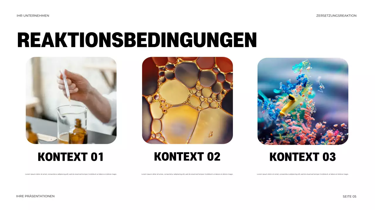 Schwarze Moderne Chemie Präsentation