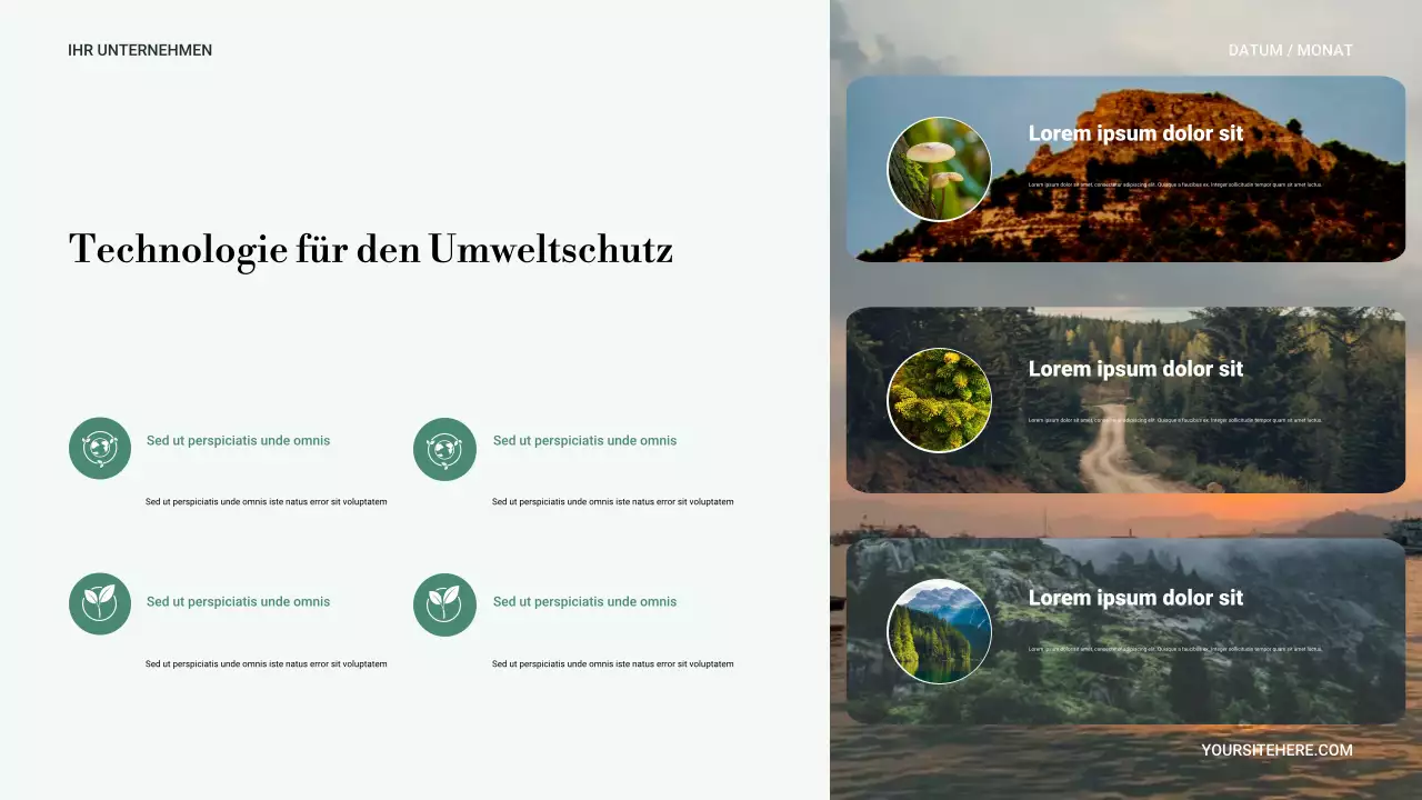 Grüne Minimale Natur Präsentation