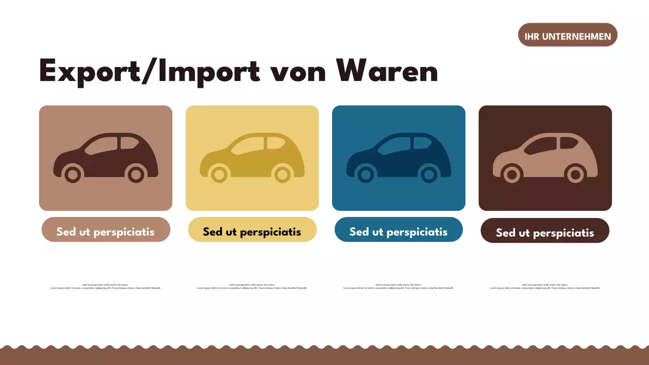 Braune Retro-Handelspräsentation