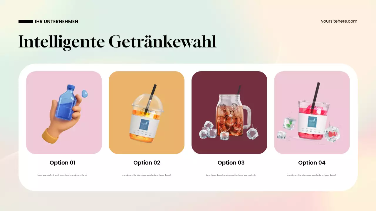 Blaues modernes Wasser Präsentation