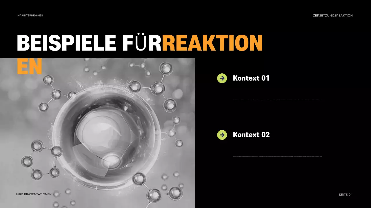 Schwarze Moderne Chemie Präsentation