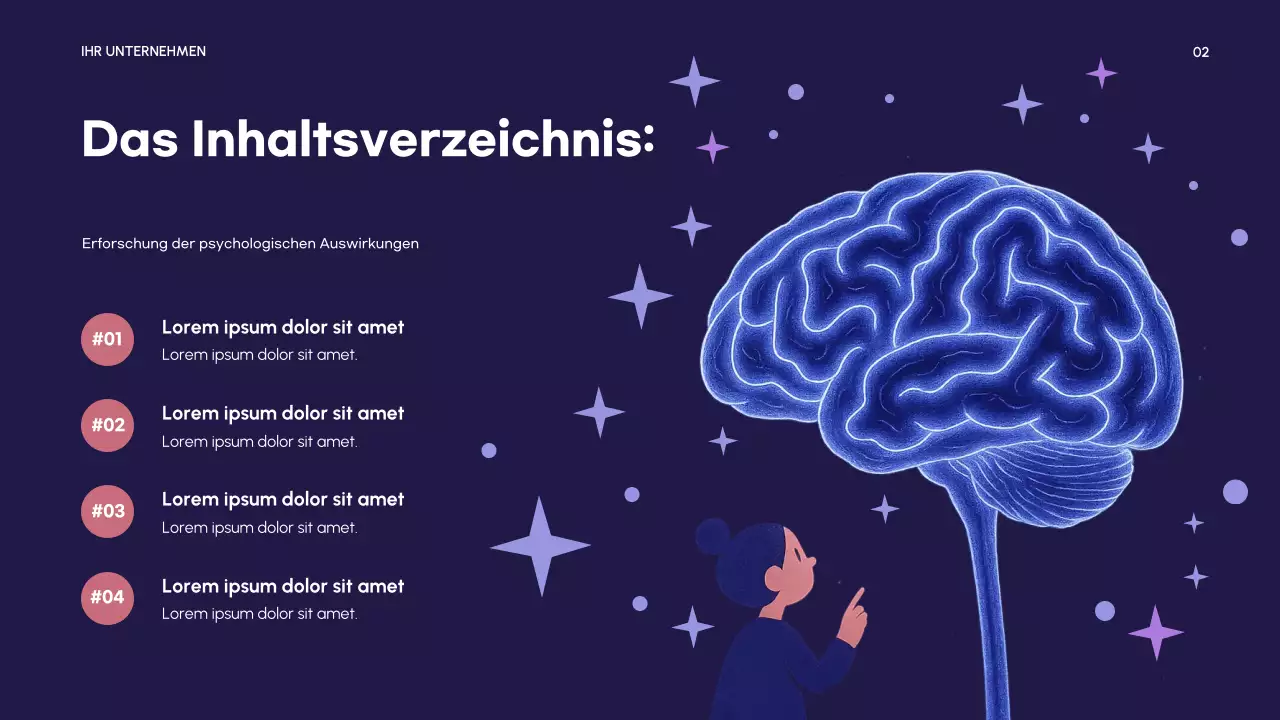 Rosa Moderne Psychologie Präsentation