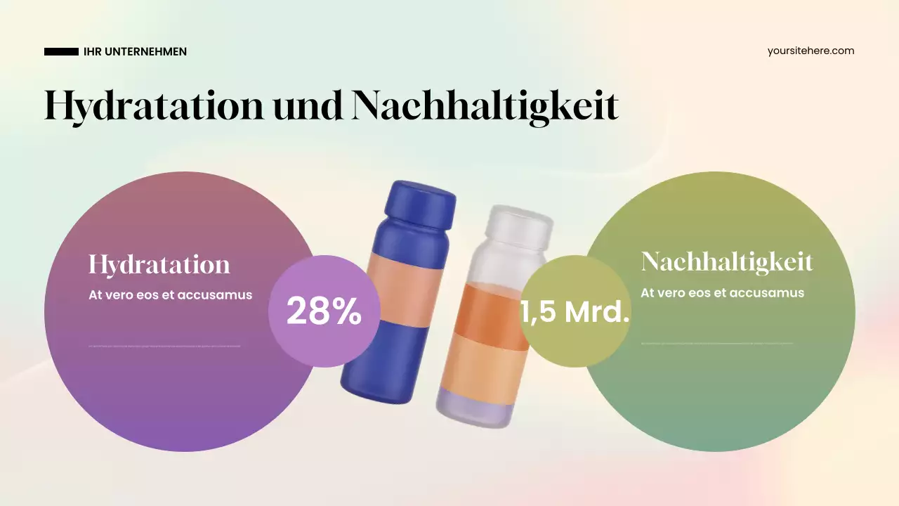 Blaues modernes Wasser Präsentation