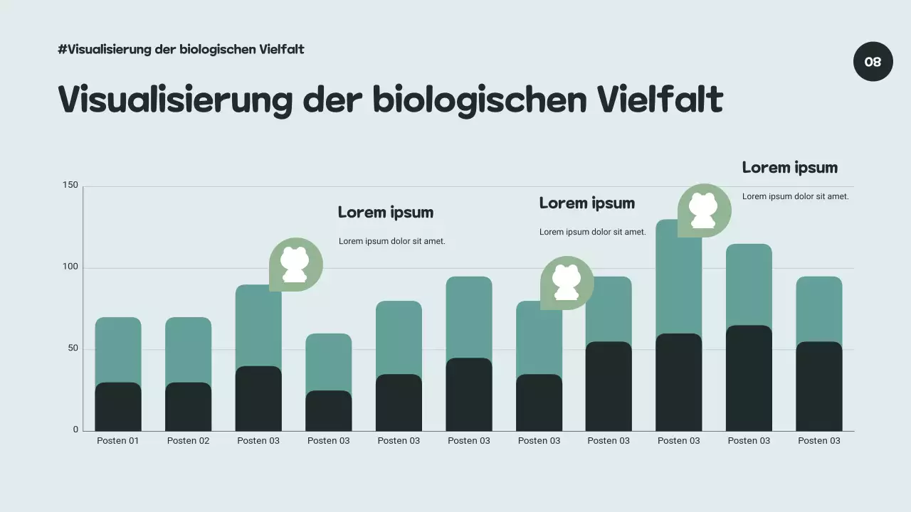 Grüne künstlerische Biodiversitätspräsentation