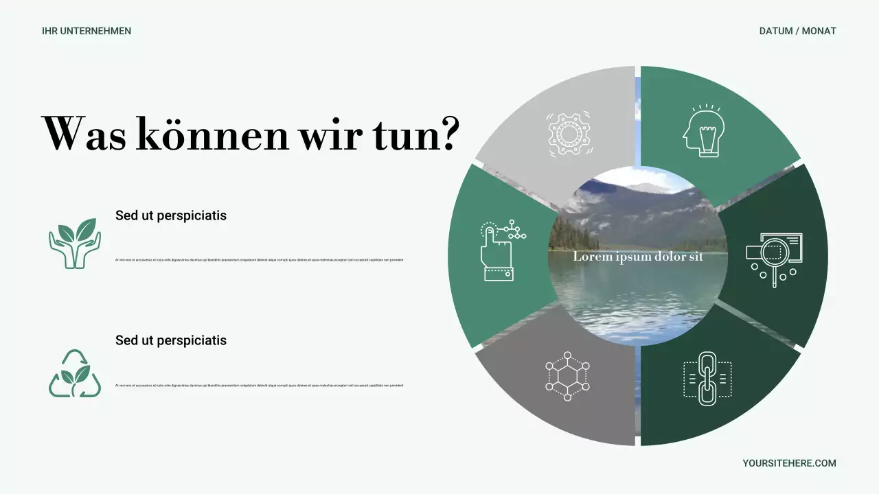 Grüne Minimale Natur Präsentation