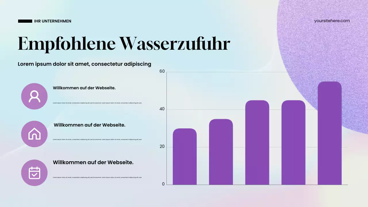 Blaues modernes Wasser Präsentation