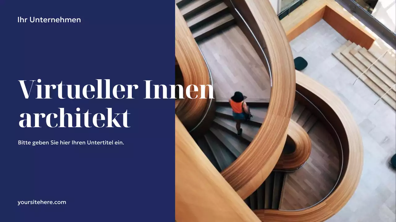 Marineblaue Präsentation für modernes Innendesign