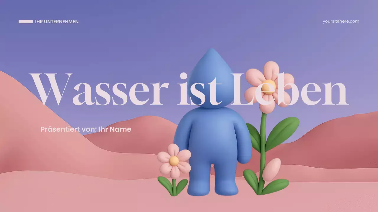 Blaues modernes Wasser Präsentation