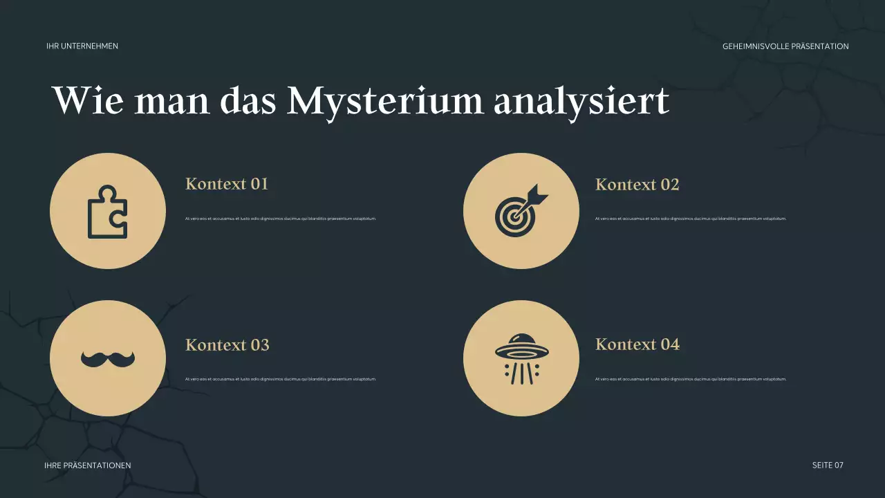 Teal Mysterious Präsentation