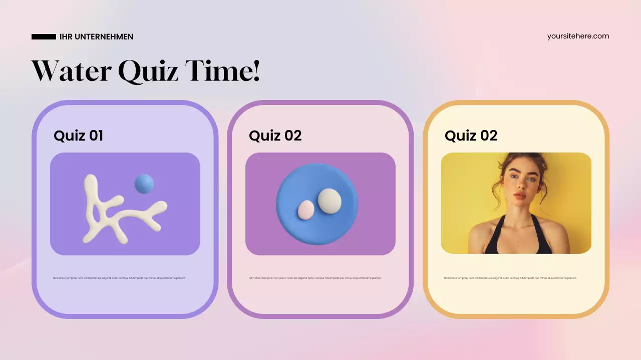 Blaues modernes Wasser Präsentation