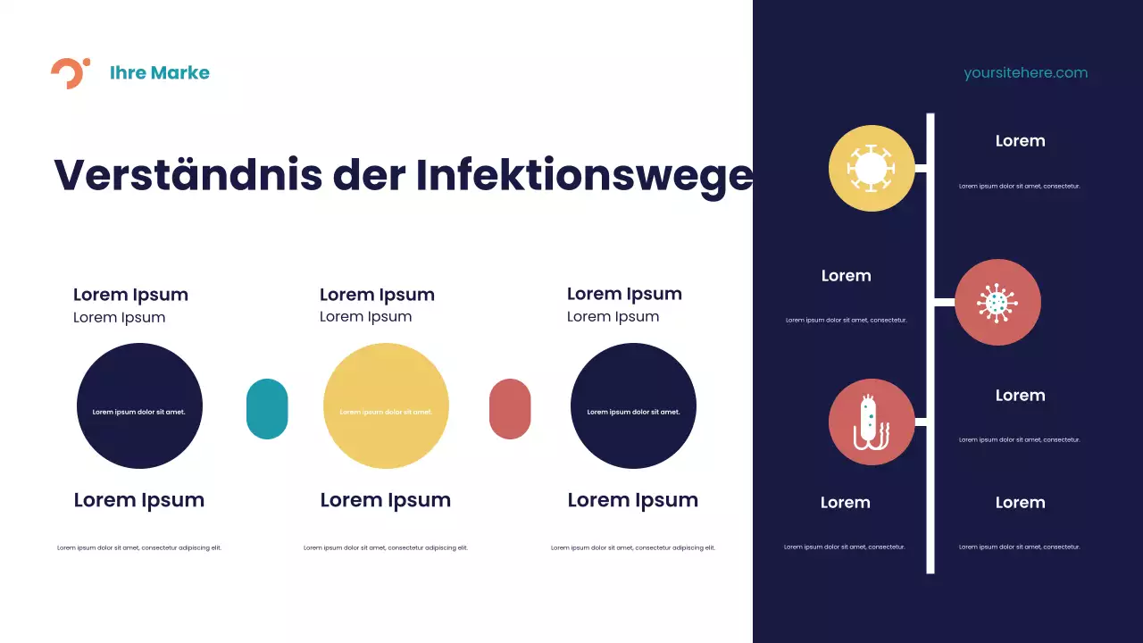 Blaue abstrakte Krankheit Präsentation
