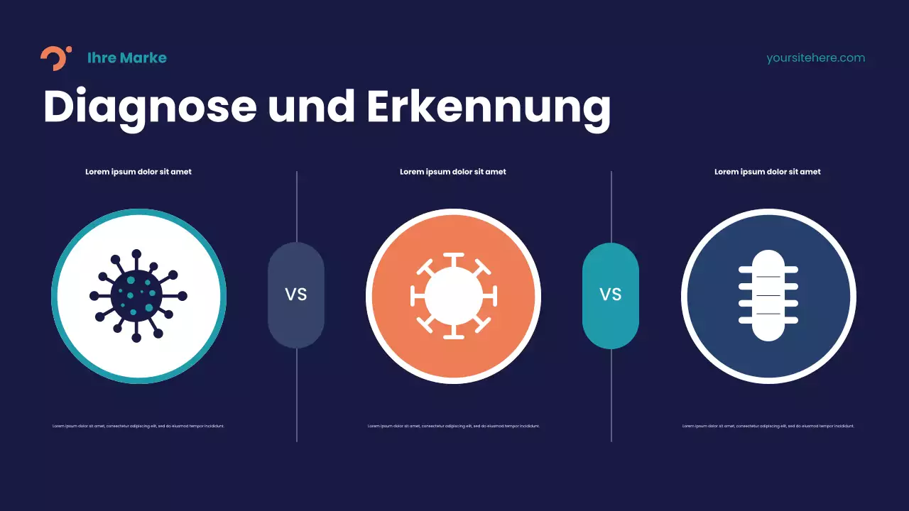 Blaue abstrakte Krankheit Präsentation