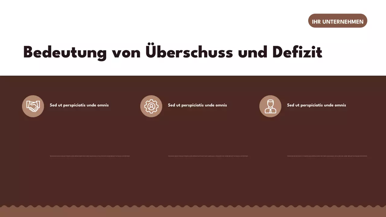 Braune Retro-Handelspräsentation