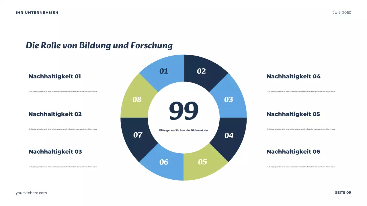 Blauer minimalistischer Ozean Präsentation