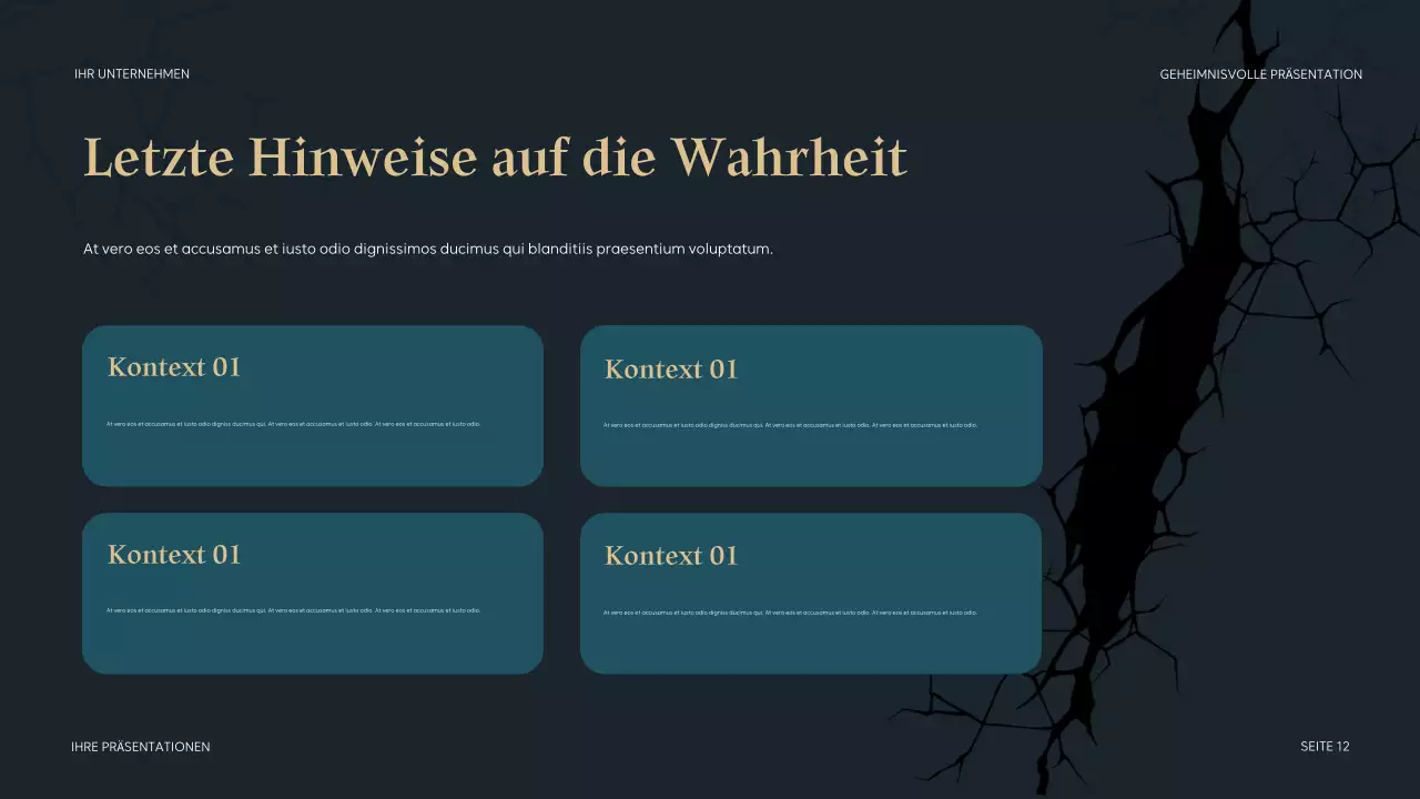 Teal Mysterious Präsentation