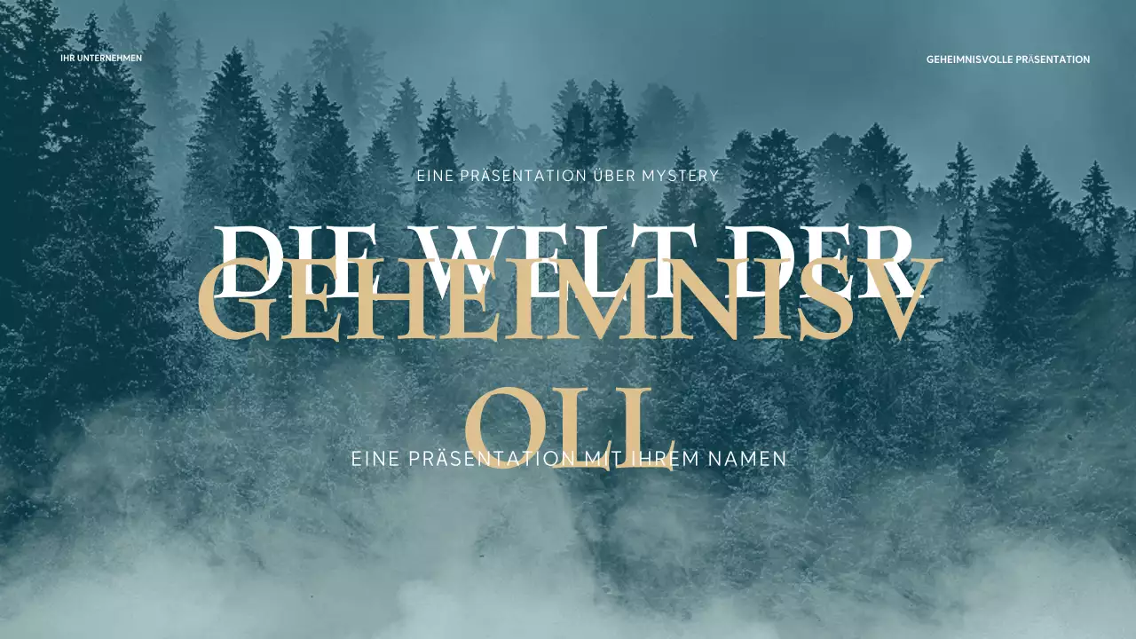 Teal Mysterious Präsentation