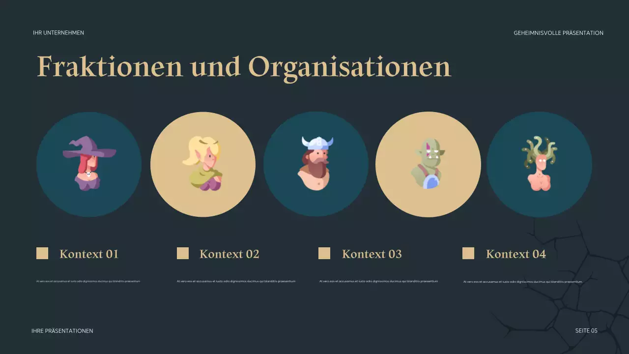 Teal Mysterious Präsentation