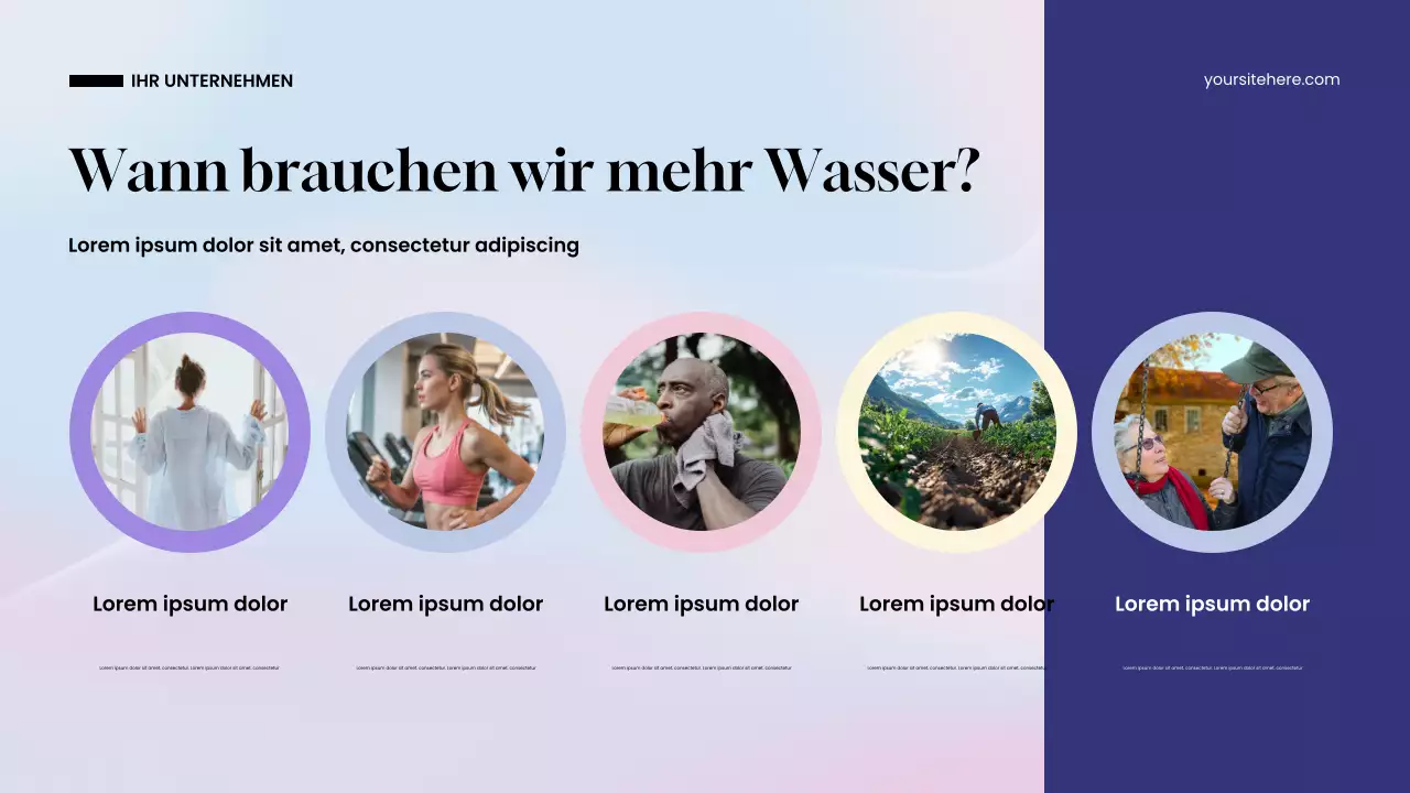 Blaues modernes Wasser Präsentation