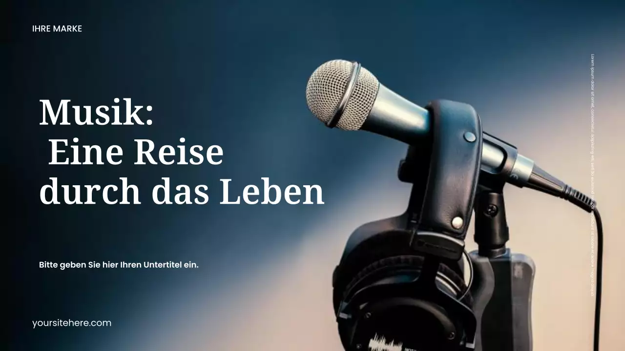 Schwarz-Blaue moderne Musikpräsentation