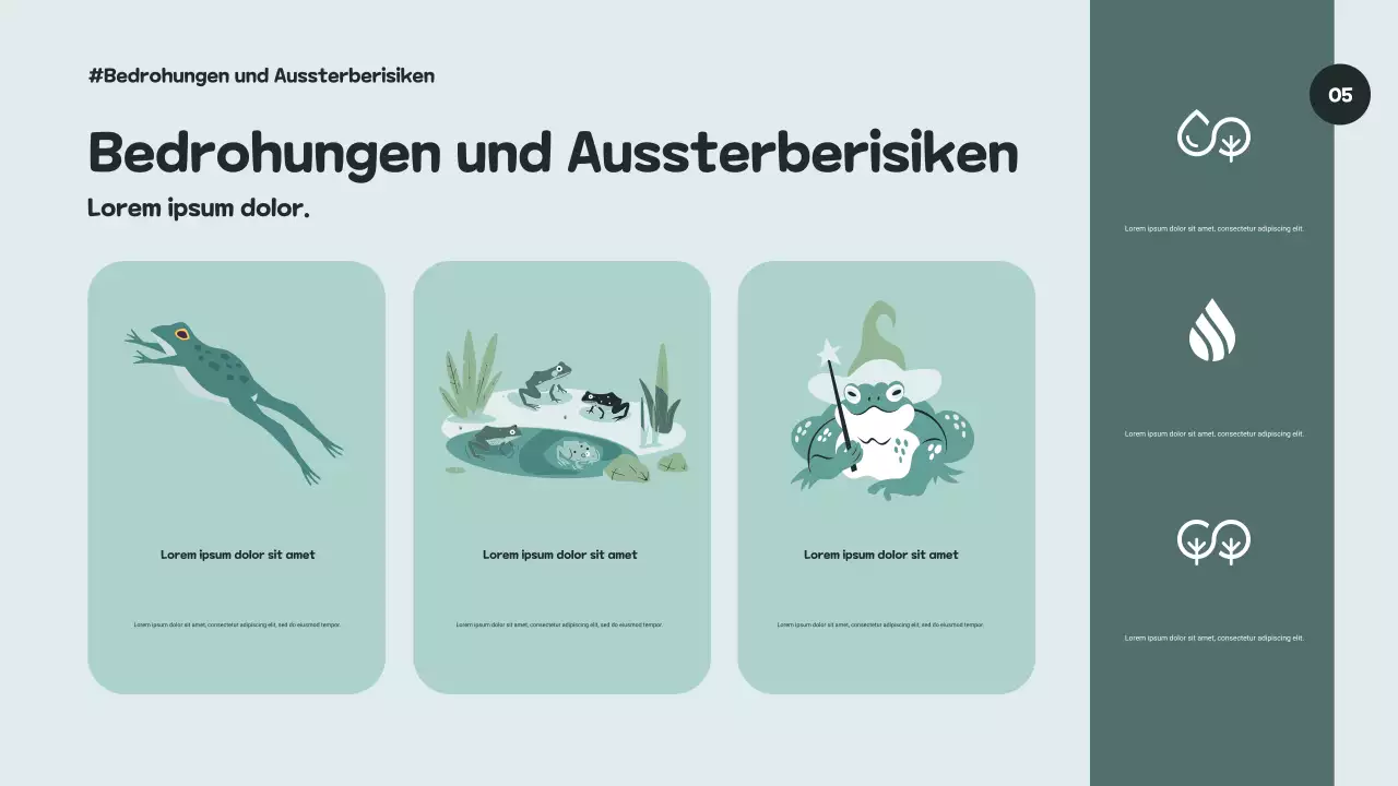 Grüne künstlerische Biodiversitätspräsentation