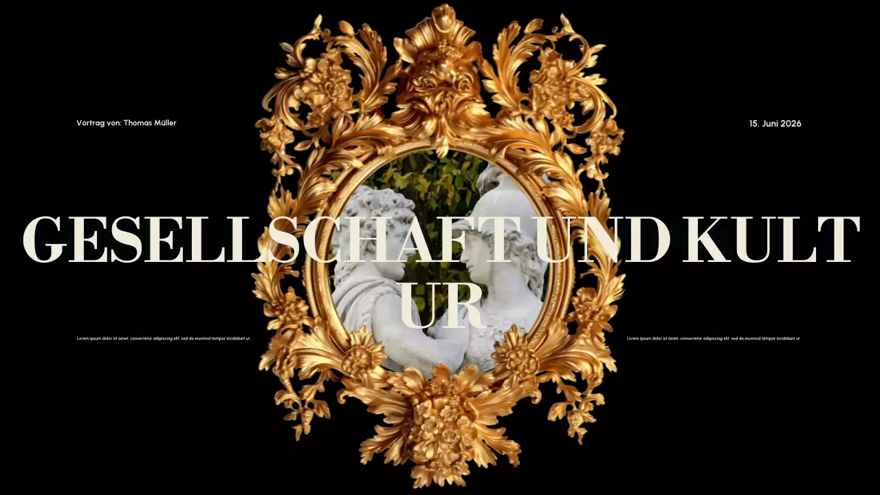 Gold Elegante Kultur Präsentation