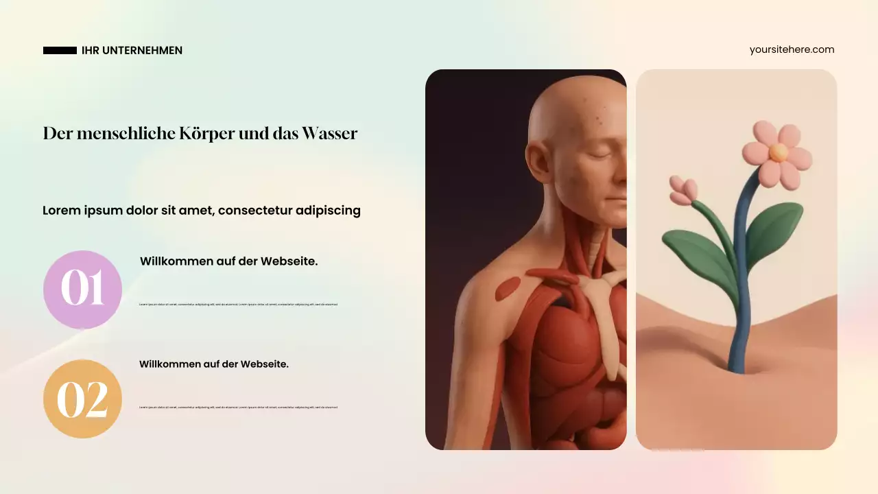 Blaues modernes Wasser Präsentation